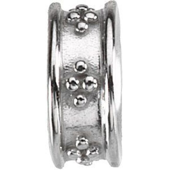 14K White 9 mm Beaded Roundel,All Products : American Fashion Style Bags On Sale